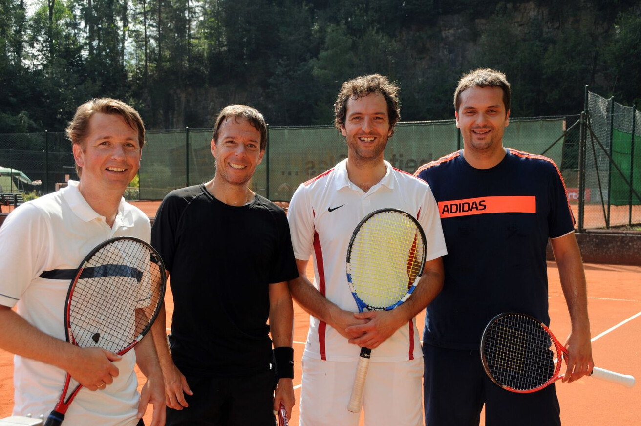 HERREN DOPPEL 35+ HOFER Bernd u. SCHÄFFL Martin (UTC Dornbirn),  MARTE Bernhard u. Christian (TC ESV Feldkirch)