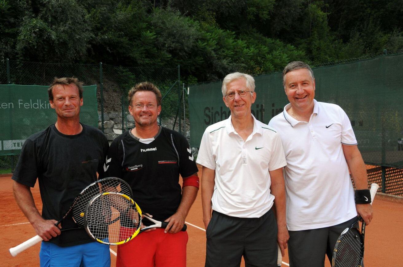 HERREN DOPPEL 45+ MIGLITSCH Markus (TC ESV Feldkirch) FÜRSCHUSS Thomas (TC Lauterach) und GRABHER Günther, KÄFER Markus (TC Lustenau)